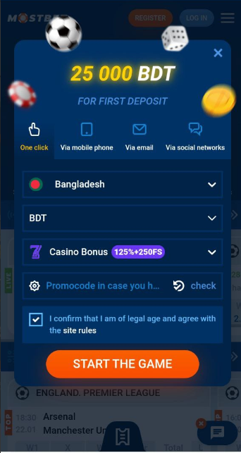 Mostbet BD registration